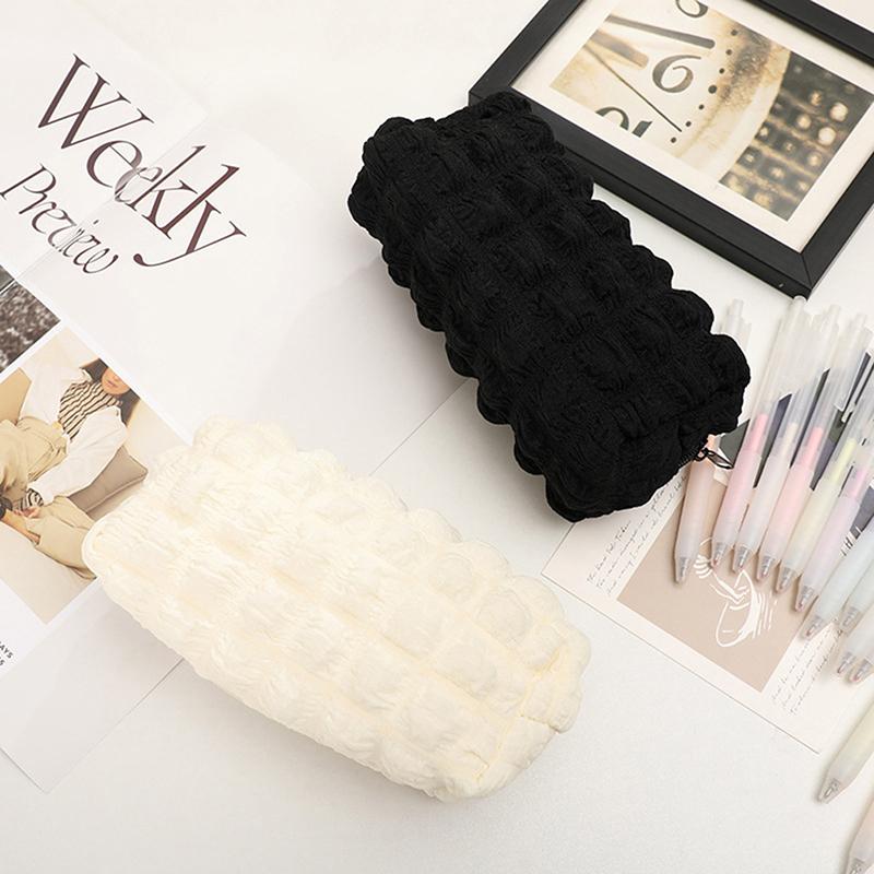 Cute  Plush Zipper Pencil Bag School Office Supplies Stationery Pouch Pur