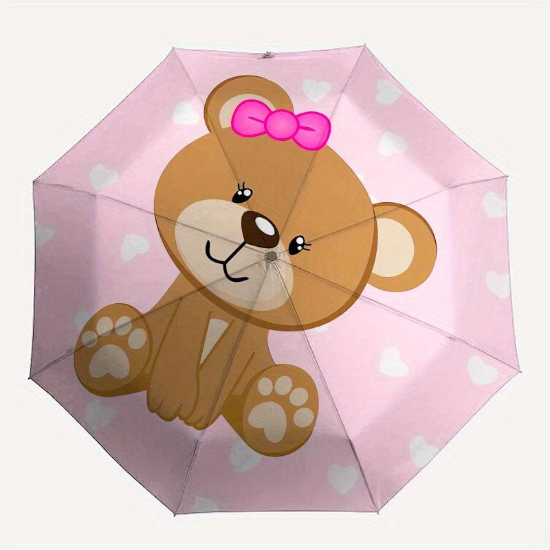 

1pc Bear Heart Themed High-quality Umbrella,Automatic Opening and Closing Umbrella,Multi-functional Umbrella G0811167