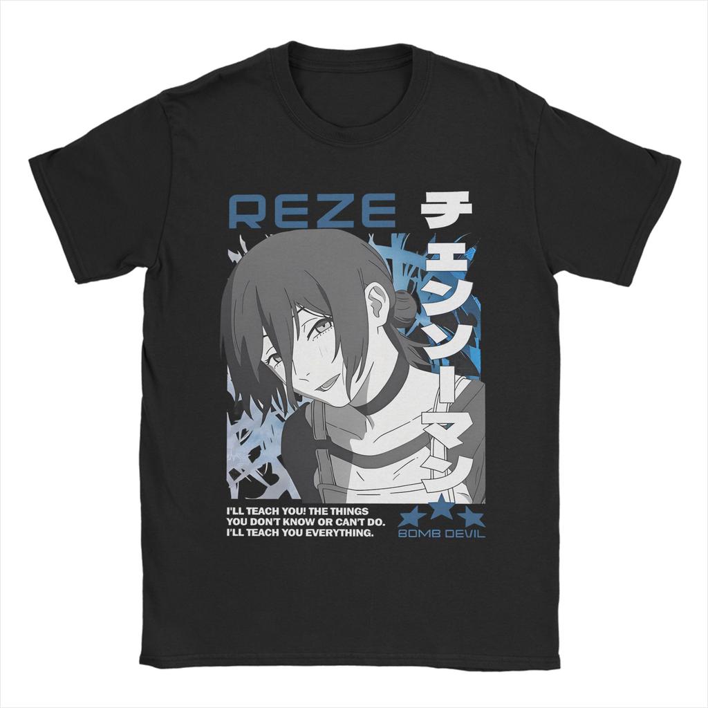 Funny Makima Chainsaw Man T Shirt For Men Women 100%Cotton Short Sleeve  Round Neck Summer Top Tee