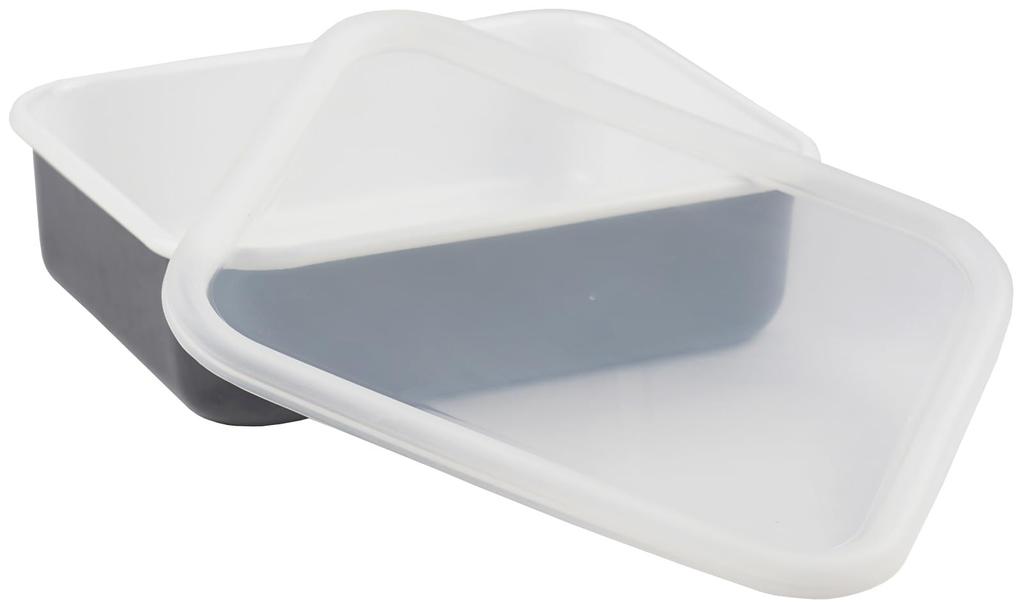 Fuji Enamel Shallow Square Containers Set of 3 X X 2 Cool Gray Freezer Safe Resistant Temperature Main Unit Oven Safe 2 S 1 L Size 1.35L 1, 0.45L