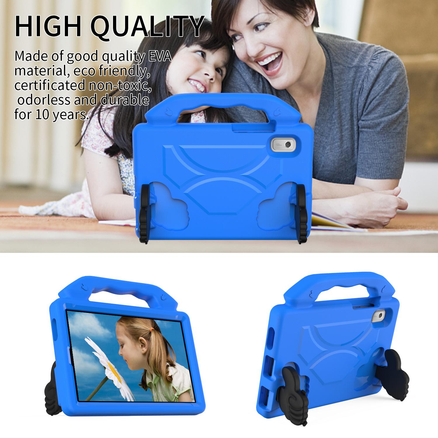 

For Lenovo Tab M9 EVA Tablet Case Foldable Thumb Kickstand Anti-drop Cover with Handle Grip Rose