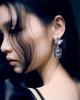Lovuee Square Cut Glass Cameo Earrings