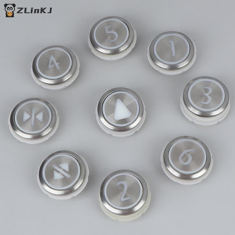 1PCS Elevator Buttons For Round Stainless Steel Elevator Buttons / Digital 1-6 Buttons / Up Buttons / On/Off Buttons