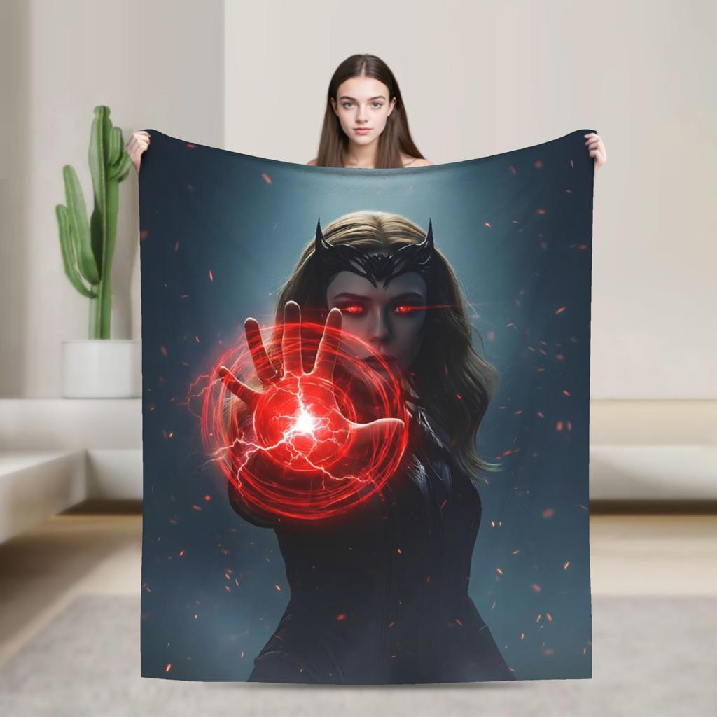 Scarlet Witch Blanket Quality Warm Soft Throw Blanket Autumn Travel Office Couch Bed Aesthetic Bedspread