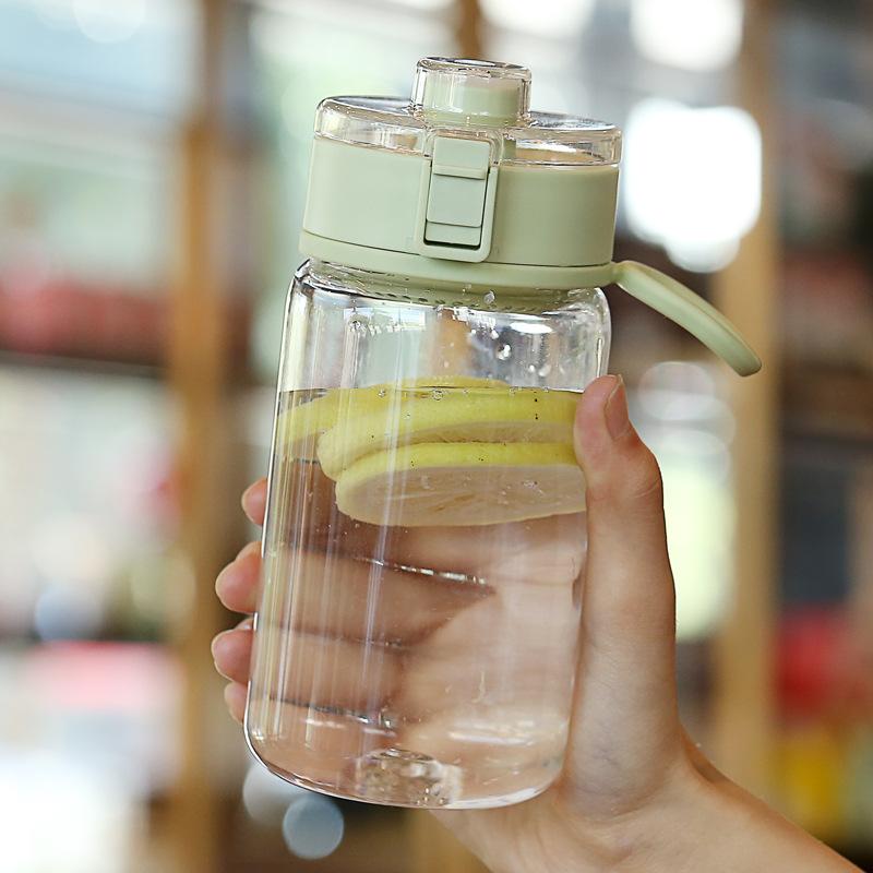 Bouteille d'eau de sport grande capacité 450/600 ml, gobelet en plastique anti-fuite, pour boire en plein air, voyage, gym, fitness, carafes, filtres