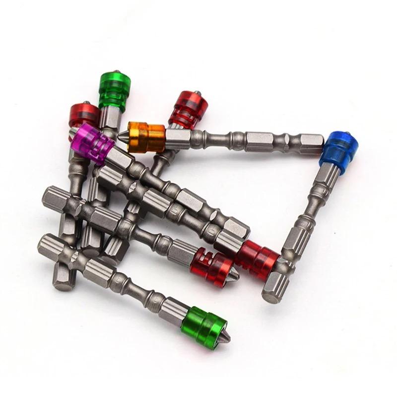 5 Stück Schraubendreher Bohrer mit magnetischem Bit Bit 1/4 Zoll 6,35 mm Sechskantschaft Elektrowerkzeugaufsatz Einzelkopf