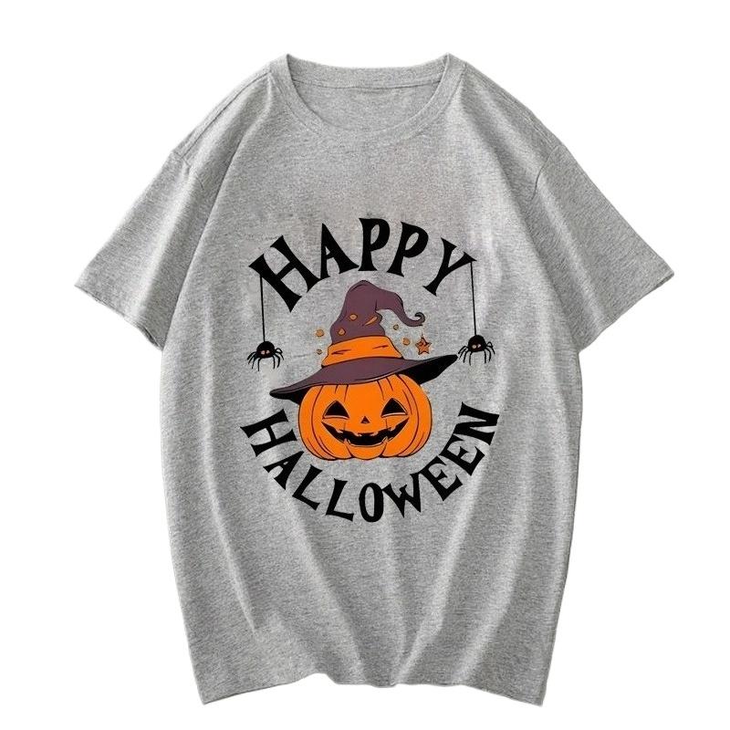Happy Halloween Pumpkin Print Tshirt Graphic Tshirt High Quality Mens and Womens Shortsleeved Tshirts Sportswear Tops