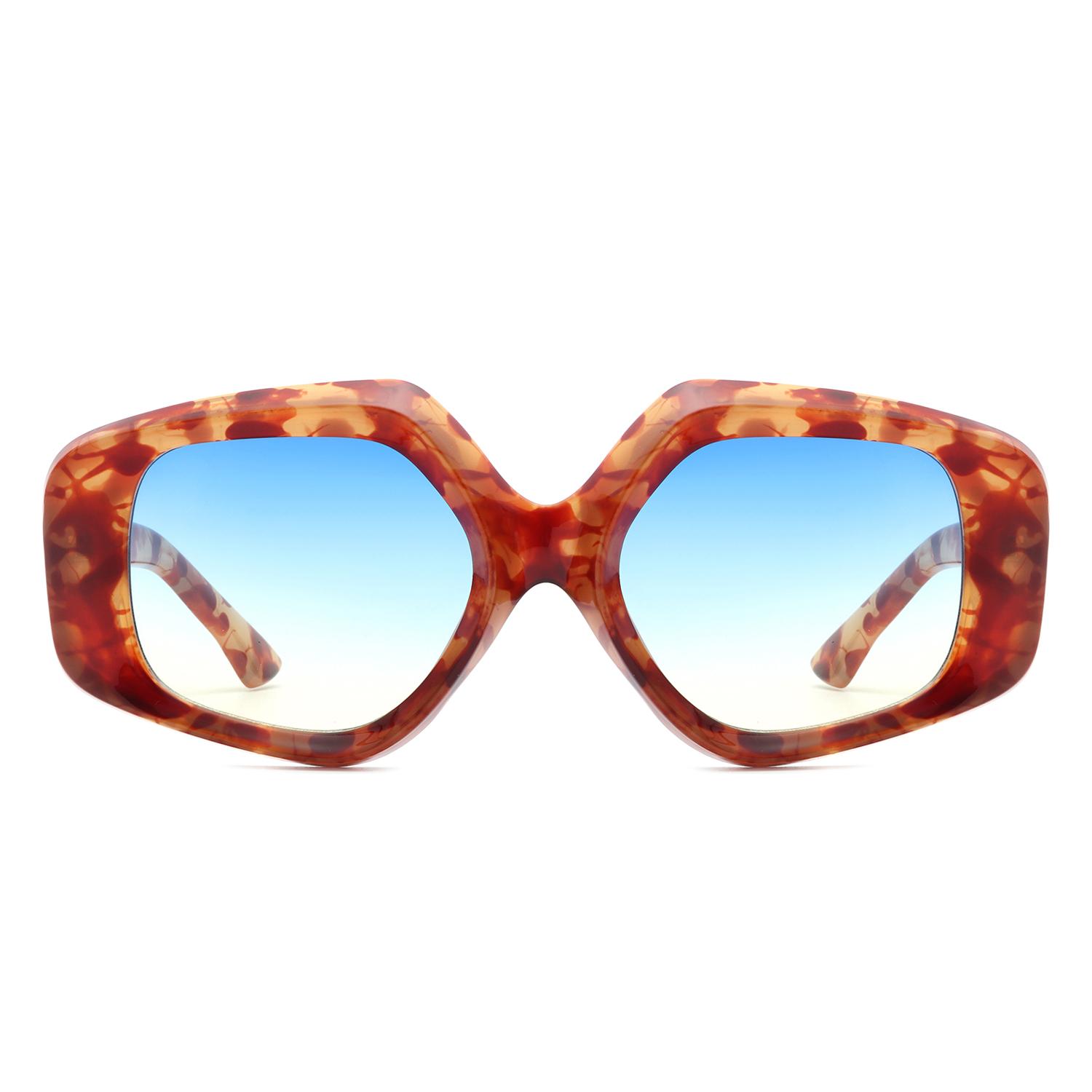 Maxjuli Designer Fashion Sunglasses Women Mod Thick Bevel Frame Butterfly Sun Glasses Uv400 W8251