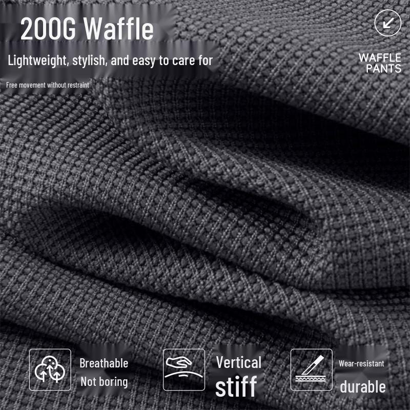 Warrior Unisex Waffle Texture Straight-Leg Casual Sport Pants
