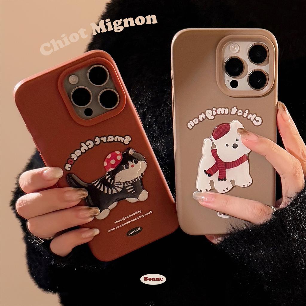 Autumn and Winter Couple Cartoon Small Animals Apple 16 Mobile Phone Case Iphone17 Suitable for 1315promax Soft Sleeve
