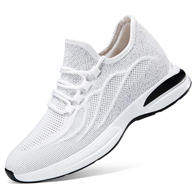 Men's Flyknit Breathable Casual Shoes with 8CM Height Boost - Summer Style