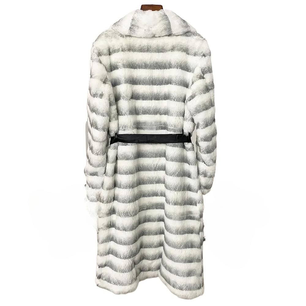 OFTBUY 2024 Winter Fashion Thickened Warm Long Natural Lazy Rabbit Fur Coat Women's Luxury Genuine Fur Coat Casual Loose