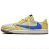 Travis Scott x Jordan Air Jordan 1 Low Vintage Basketbalové boty Dámské Kanárkově žluté DZ4137-700(Tým96-)