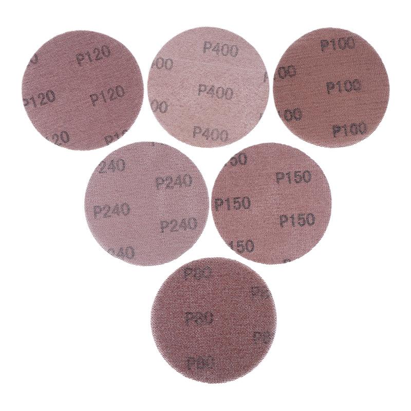 10 Stück 5 Zoll Klett-Schleifpapier Gitter-Schleifscheiben 125 mm Netz-Schleifpapier Staubfrei Anti-Blockierend Schleifpapier für Auto