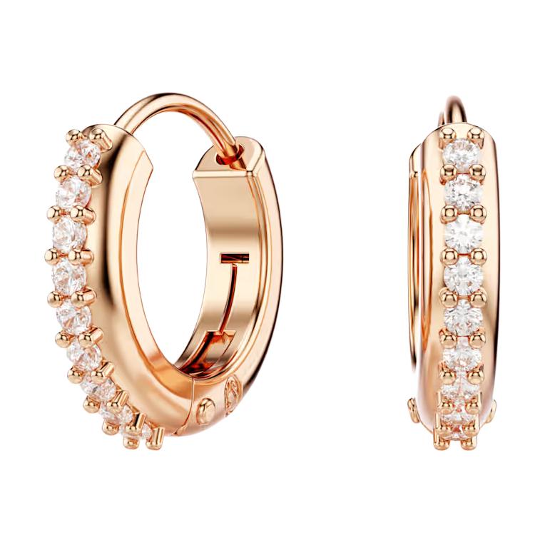 Swarovski Matrix Large Circle Round Cut Earrings Women earrings Rose-Gold 5690669 Box (Random Color)