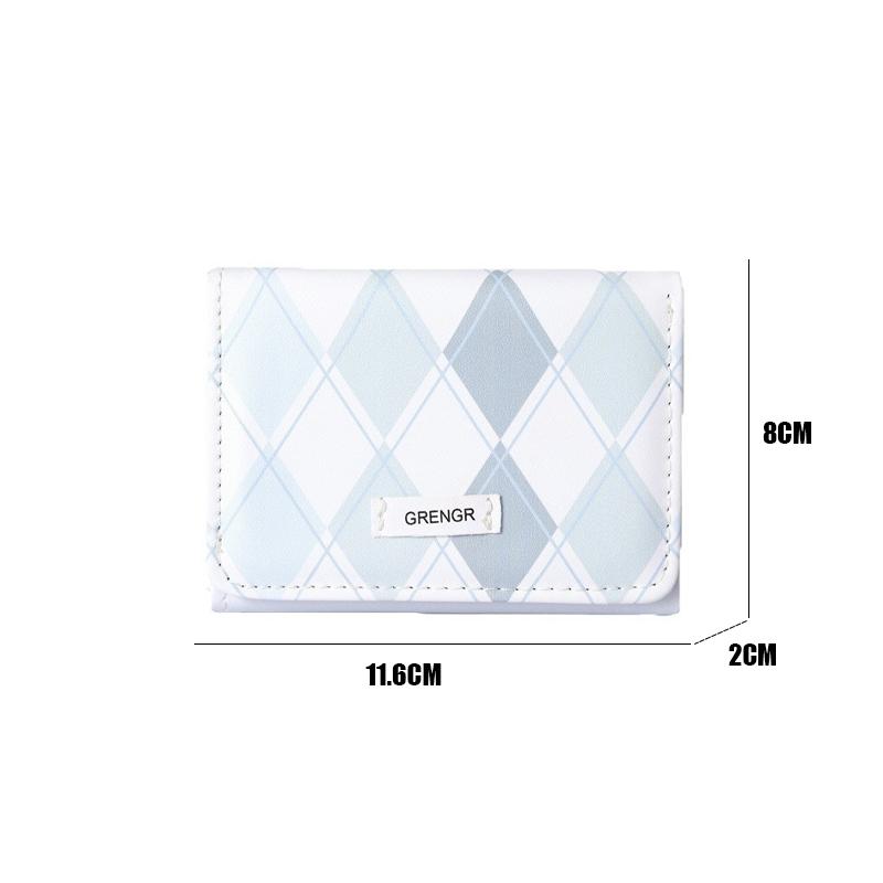 Women Short Wallet Pu Leather Simple Multi-Card Slot Coin Purses Student Cute Triple Fold Wallet High Quality Student Wallet
