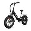 City Commuting Electric Bike WILDEWAY Torpedo 20 Inch Fat Tires E- Bike 48V15Ah Battery 500W Motor 70KM Range Outdoor Riding Electric Bicycle