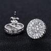 Huitan Unique Bright Fireworks Designed CZ Stud Earrings Trendy Simple Stylish Ear Accessories Minimalist Daily Wearable
