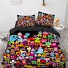 Copripiumino Mostro Cartone Animato Misura King Queen Set Letto Animali Adorabili Divertenti per Bambini Ragazzi Ragazze Anime Poliestere Copripiumino