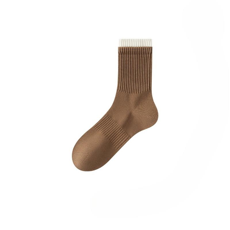 Men's Autumn Leisure Tea Tree Essential Oil Moisturizing Cotton Anti Pilling Boneless Tube Socks