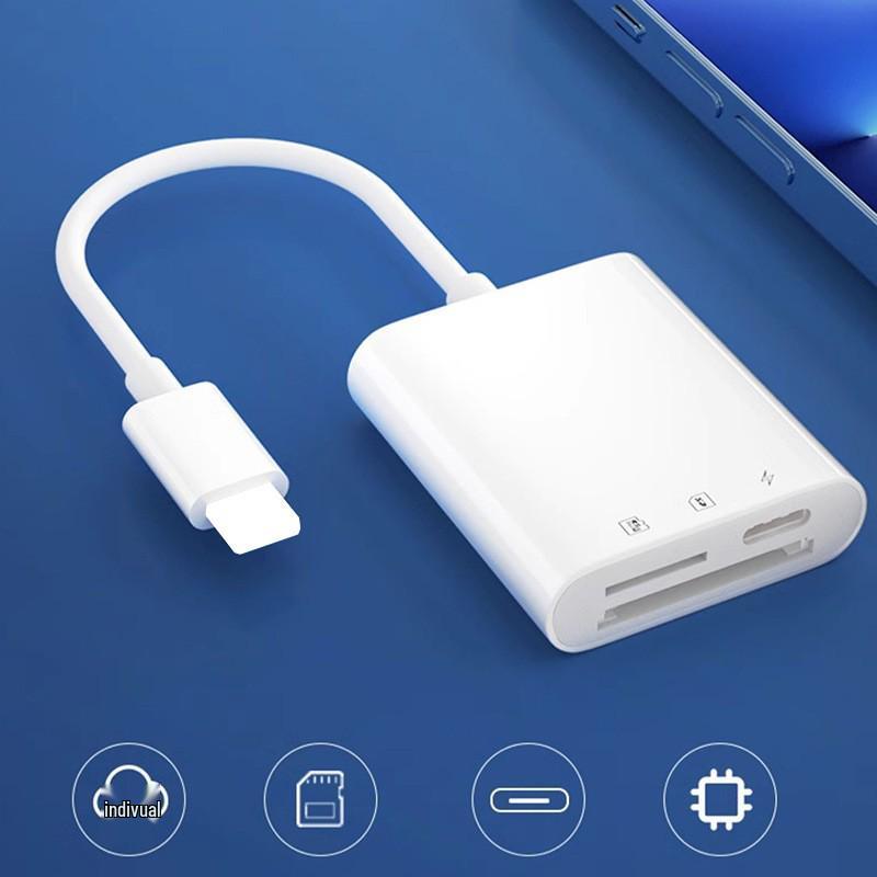 Compatible Apple Lightning/Android Type-C SD Card Reader for Mobile, iPad, and Camera
