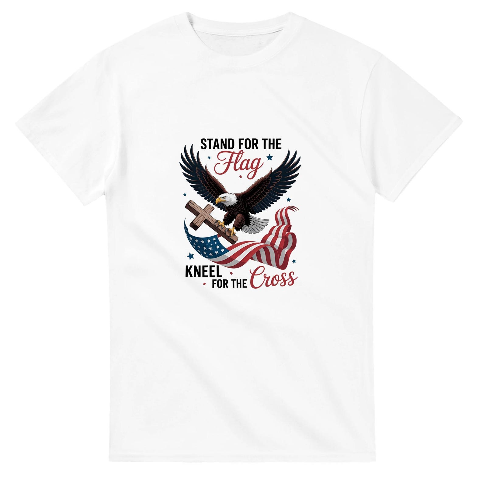 Stand For The Flag 4th of July Heavyweight Unisex Crewneck T shirt | Gildan® 5000 XL