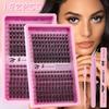Single Cluster 192 Clusters C Song False Eyelash Set 8-18Mmdiy Segmented Grafting Thick Eyelashes