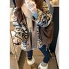 Eco-Friendly Lamb Wool Fair Isle Print Warm Retro Coat