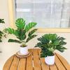 Nordic Artificial Monstera Bonsai - Small Potted Office Desk & Living Room Decor Green Plant.