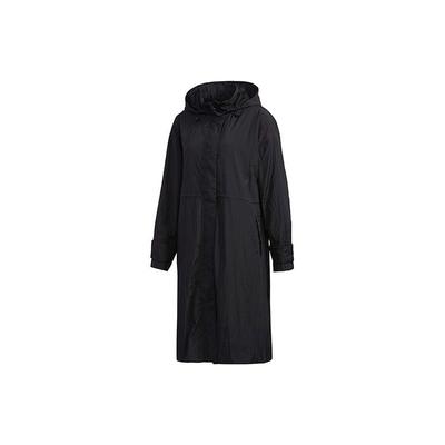 Womens Light Woven Long Jacket Black Women Streetwear FM5184