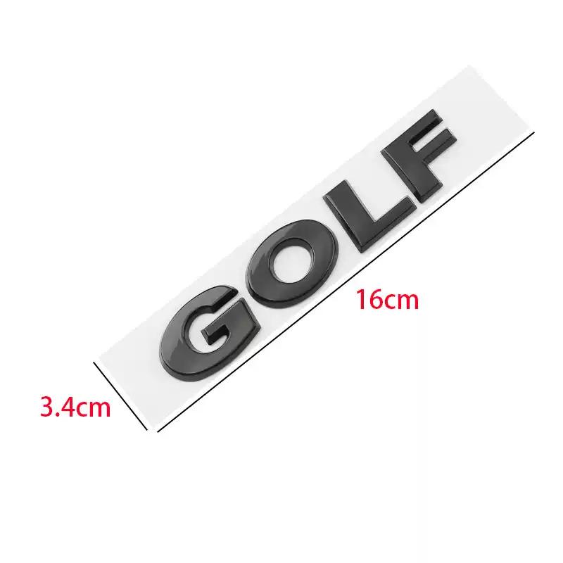 1 Stück 3D ABS Golf Logo Auto Buchstaben Logo Aufkleber Heckstoßstange Abzeichen Auto Heckklappen Emblem Aufkleber Zubehör für Volkswagen Golf VW UT8