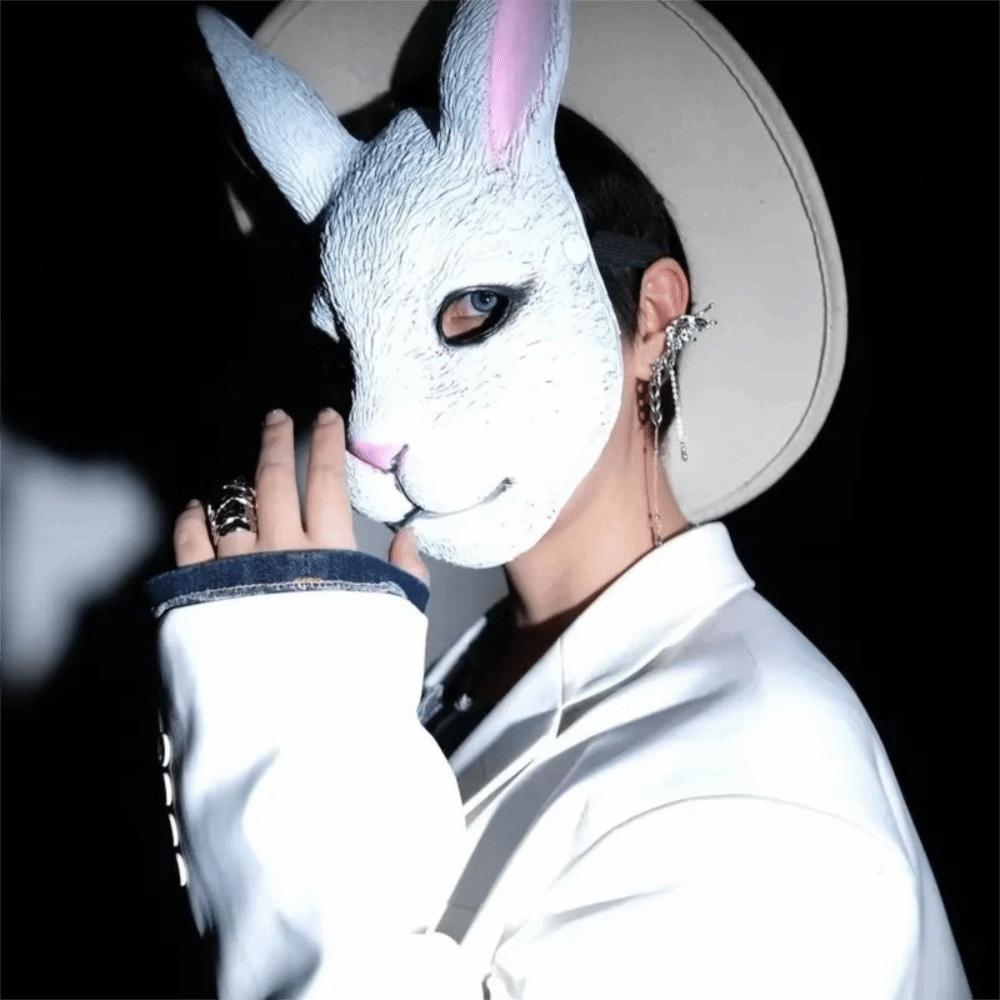 PU Bunny Masquerade Mask Anime Halloween Mask Fancy Rabbit Mask Cosplay