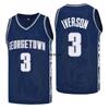Allen Iverson Jersey 3 Georgetown Basketball Jersey Retro High School Mens Shirt All Stitched Us Size