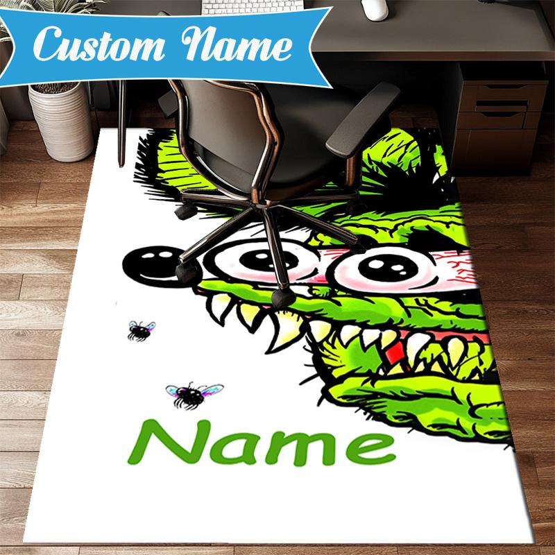 Custom Name Rat Fink Rug Game Carpet, Floor Mat for Bedroom Living Room Entryway Rug, Home Decor Idea Gift for Christmas birthday