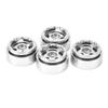 4pcs RC Car Beadlock Wheels Rims Wear Resistance Aluminum Alloy 1.0 Inch Wheels Rims for Traxxas