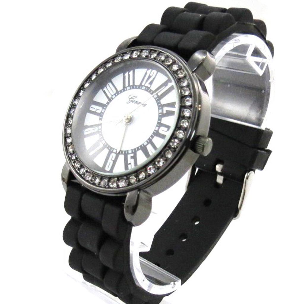 Les Trésors De Lily [J1289] - Black 'Absolu' Design Watch