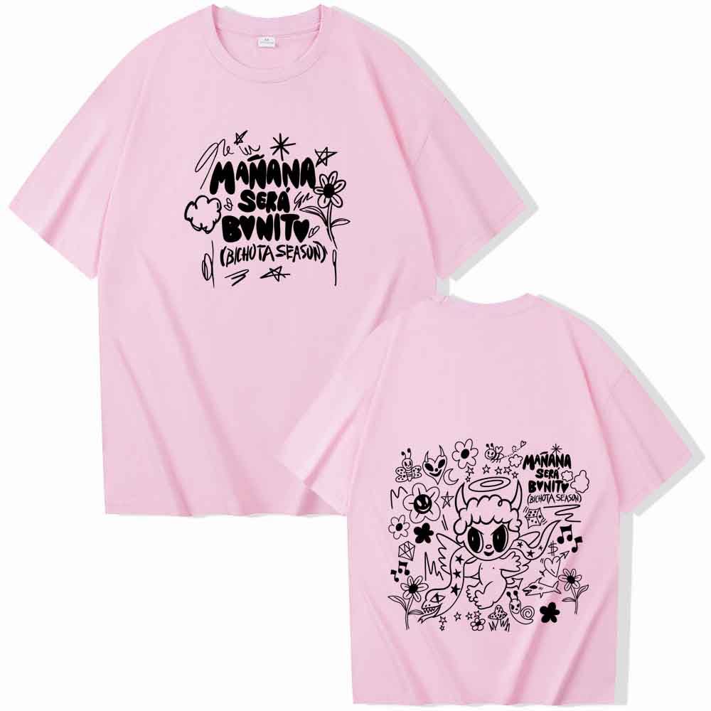 Karol G Manana Sera Bonito T-shirt Women O-neck Summer Casual Shirt Oversized T Shirt for Men Regular Printing