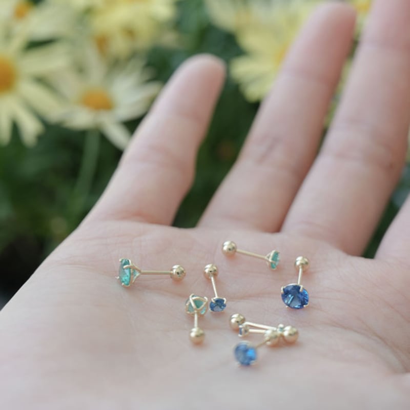 youngglow 14k blue cubic piercing (2color)