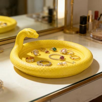 3D Printed Snake Tray Desktop Decorative Trinket Dish Multifunctional Jewelry Display Tray for Bracelet Earring Necklace