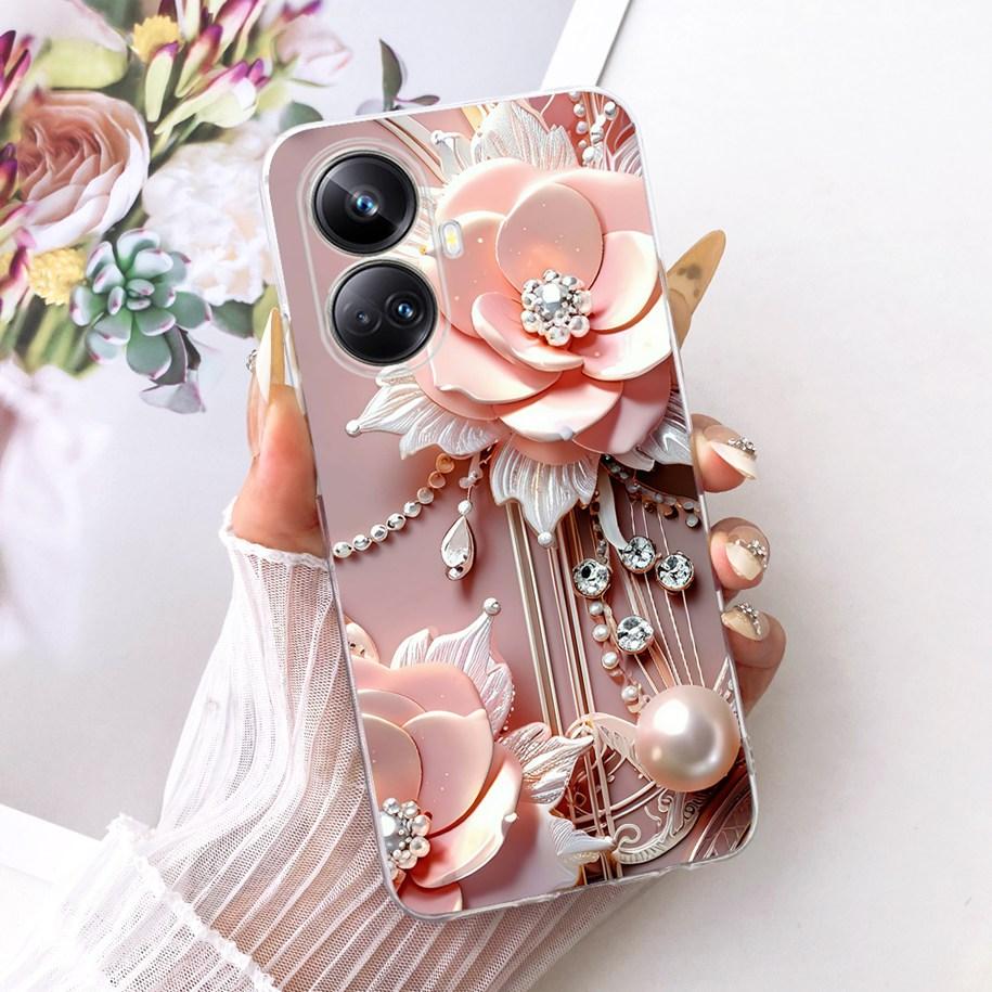 For Cover Realme 10 Pro Plus 5G Phone Case Fashion Butterfly Flower Soft Clear Silicone Funda For Realme 10 Pro 10Pro+ 5G Bumper