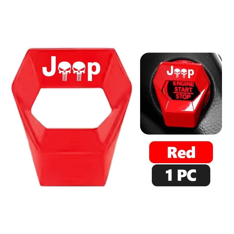 Car Engine Start Stop Button Cover Decorative Ring for Jeep Renegade Wrangler JK JL Grand Cherokee Compass Patriot Liberty