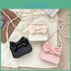 Childrens Butterfly Bow Mini Purse With Pearl Chain For Daily Use