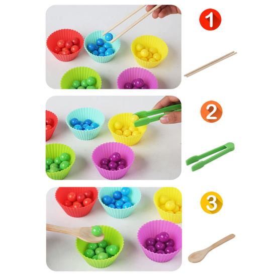 Test Tube Bead Matching Toy Fine Motor Skills Preschool Learning Color Sorting Cup Toddler Boys Girls Educational Colorful Ball Catching Dropping Toy