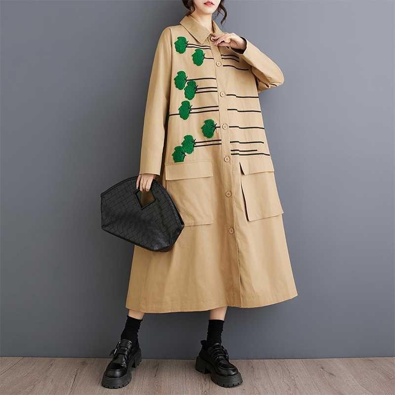 

Новые свободные платья больших размеров с лоскутным дизайном, повседневные, простые с принтом, милые, с длинным рукавом One Size хаки