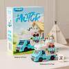 Forest Log Cabin & Windmill Treehouse Building Set - Compatible with LEGO, Educational Blocks for Kids