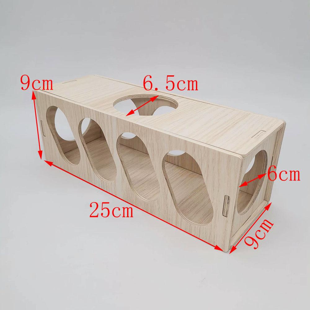 Hamster Tunnel Toy Hamster Climbing Hideout Guinea Pig Exploring Wooden Tunnel Exercise Escape Toy Small Pets Supplies