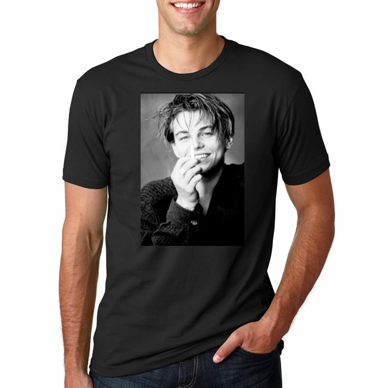 Nuovo arrivo Unisex Stile Estivo moda Maglietta Leonardo DiCaprio Tee Maglietta Casual