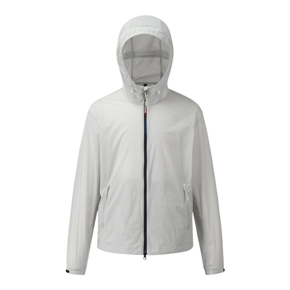 Salomon Modisay Aero Outdoor Waterproof Lightweight Hooded Zip-Up Jacket Unisex jackets Light-Gray C28130