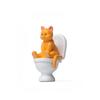 1PC Cute Cartoon Toilet Pig Cat Ornament Desktop Makeup Room Decoration Crafts Home Creative Small Ornaments