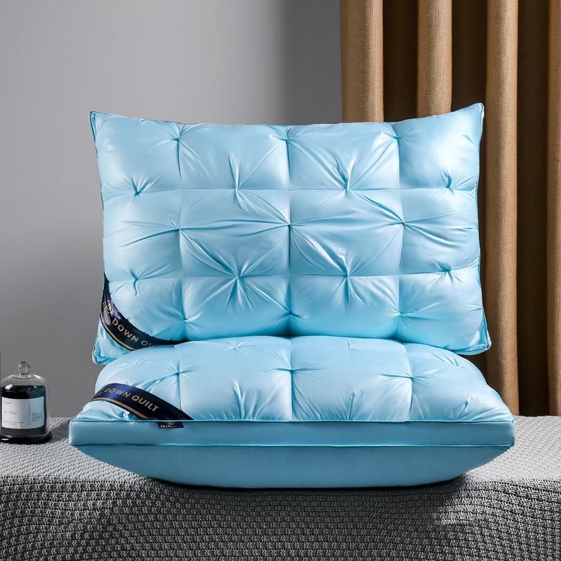 Twisted Star Hotel Neck Support Pillow - 48x74cm, Non-Collapsing, High & Low Design, Washable Core